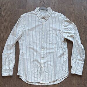Club Monaco Men's Casual Button Long Sleeve Shirt - Medium - 100% Cotton - Slim